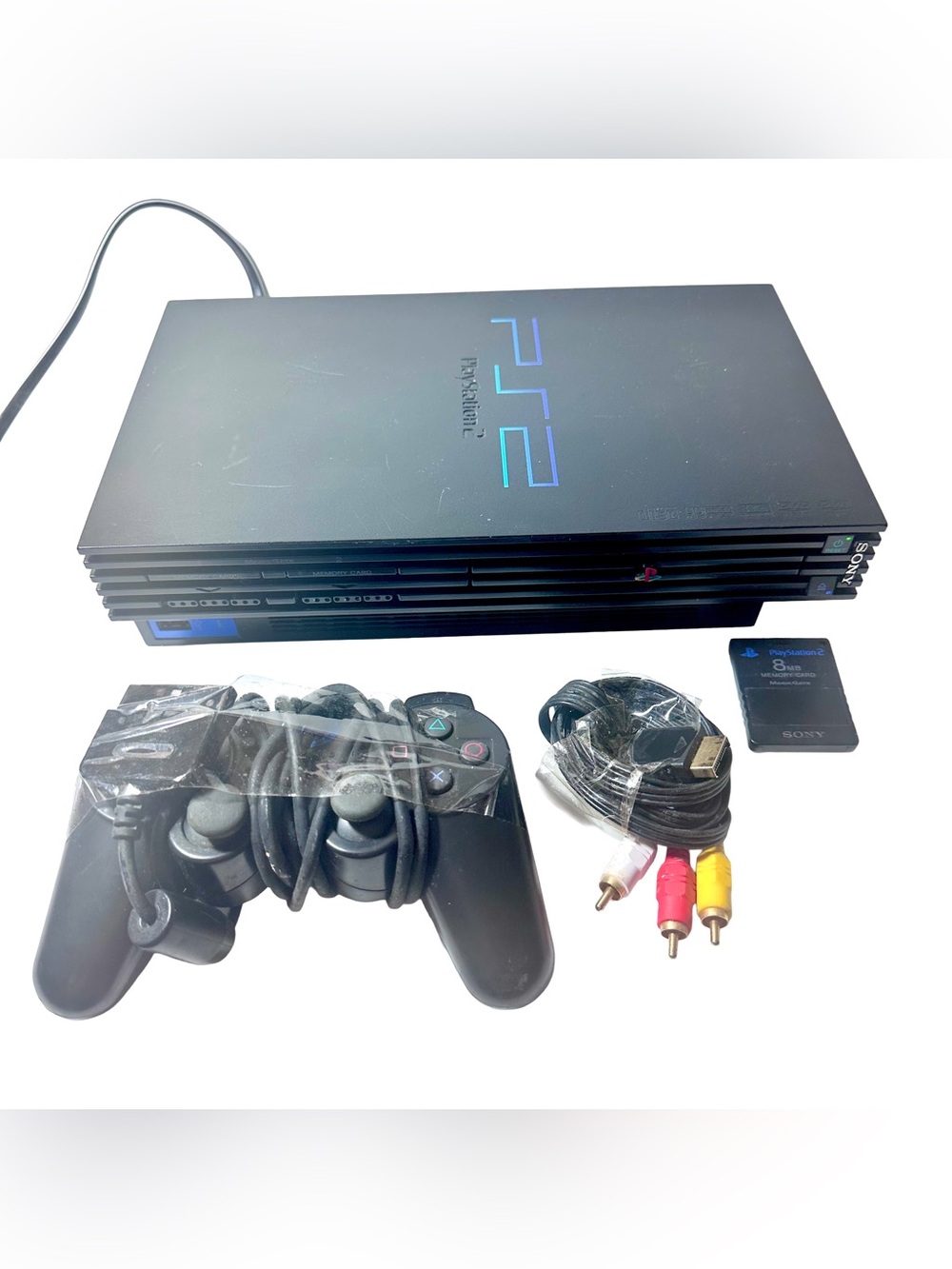 Sony PS2 PlayStation 2 Fat Console SCPH-30001 + Cable, Controller, & Memory Card